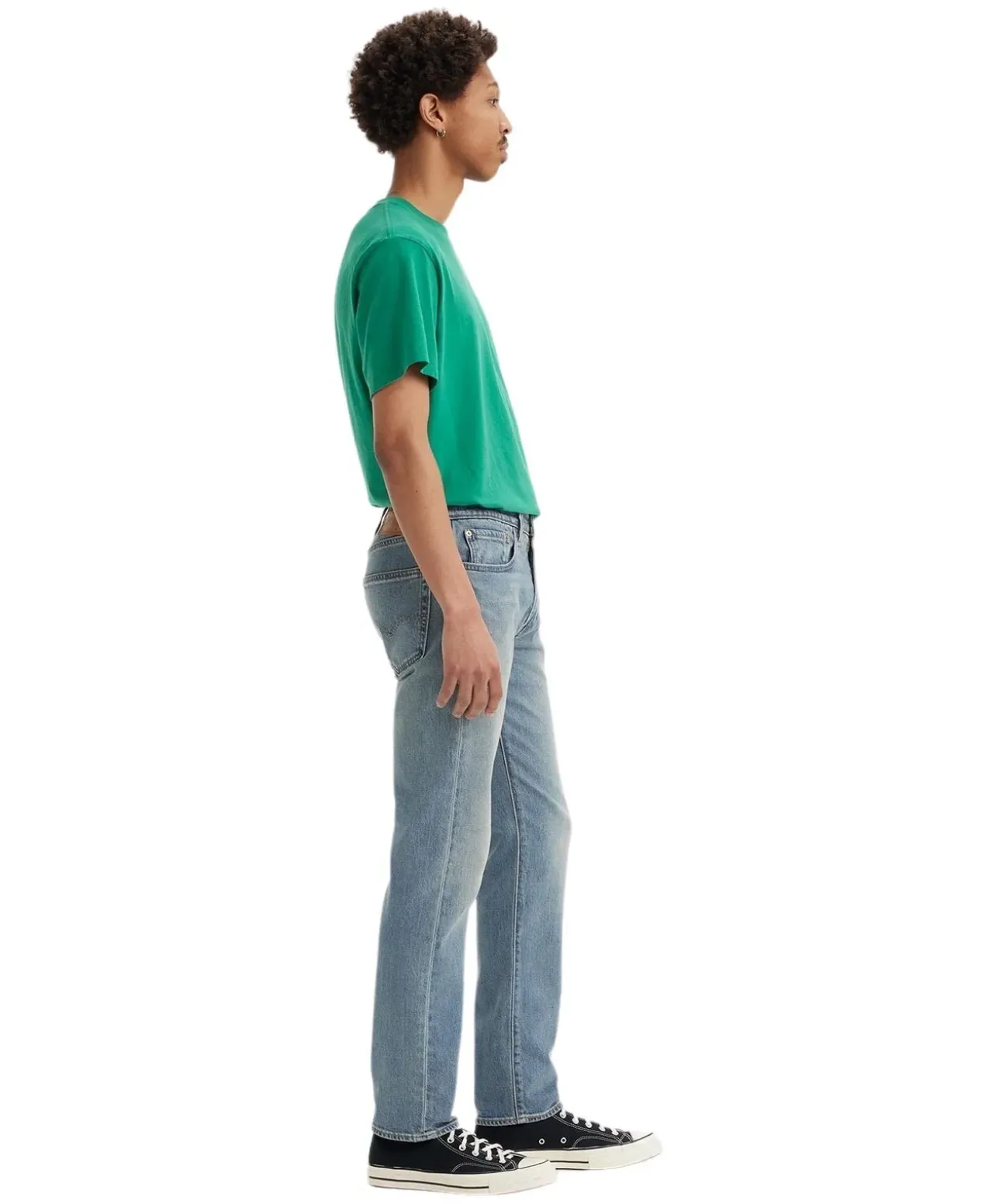 Levis 502 Taper Jeans in blauer Used-Optik