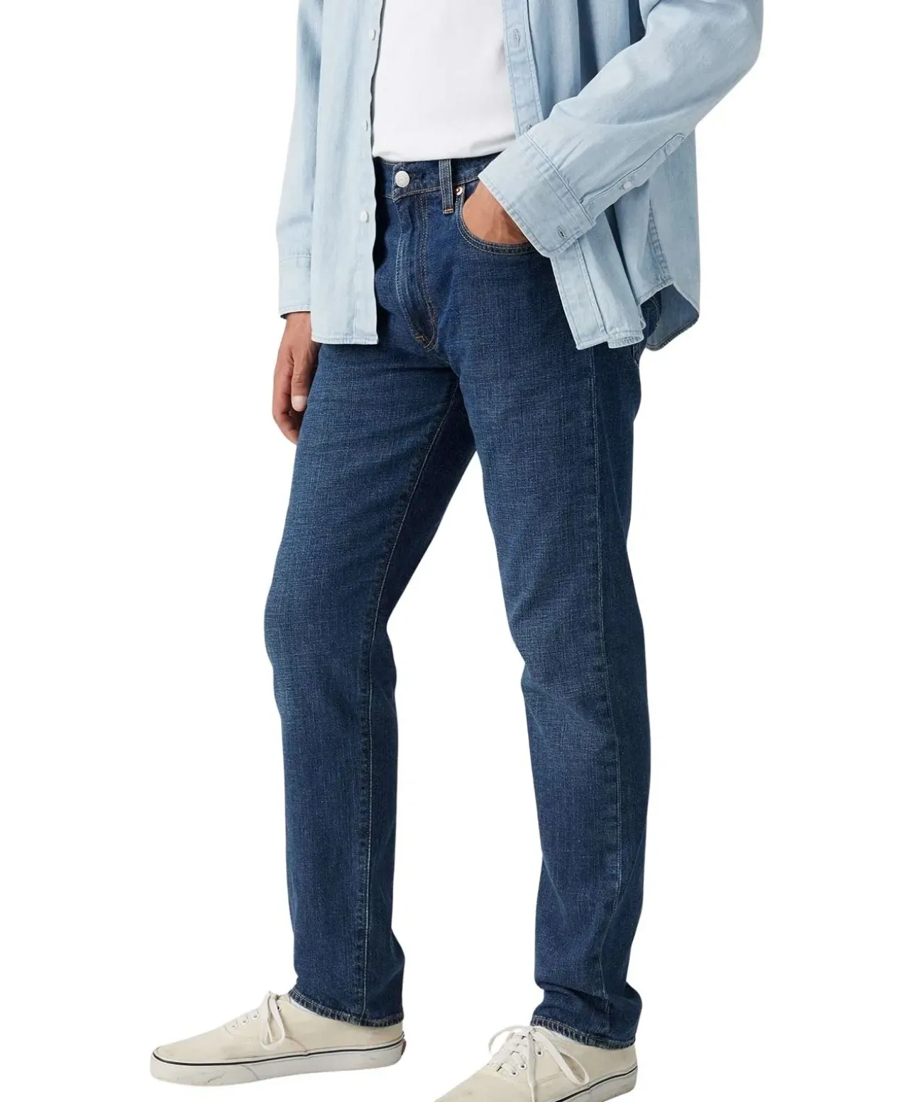 Levis 502 Taper Jeans in mittelblauer Waschung
