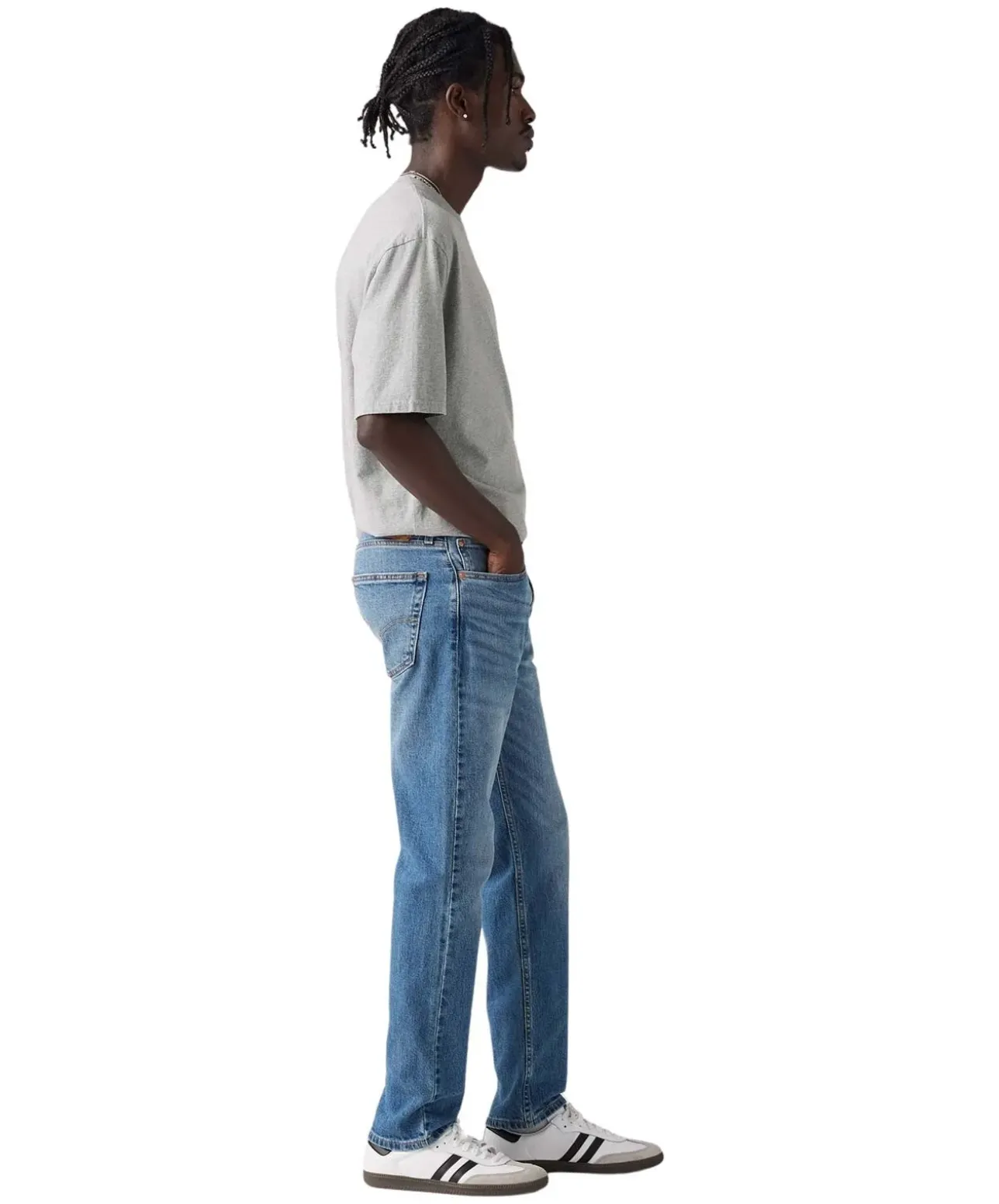 Levis 502 Taper Jeans in mittelblau mit Stretchkomfort