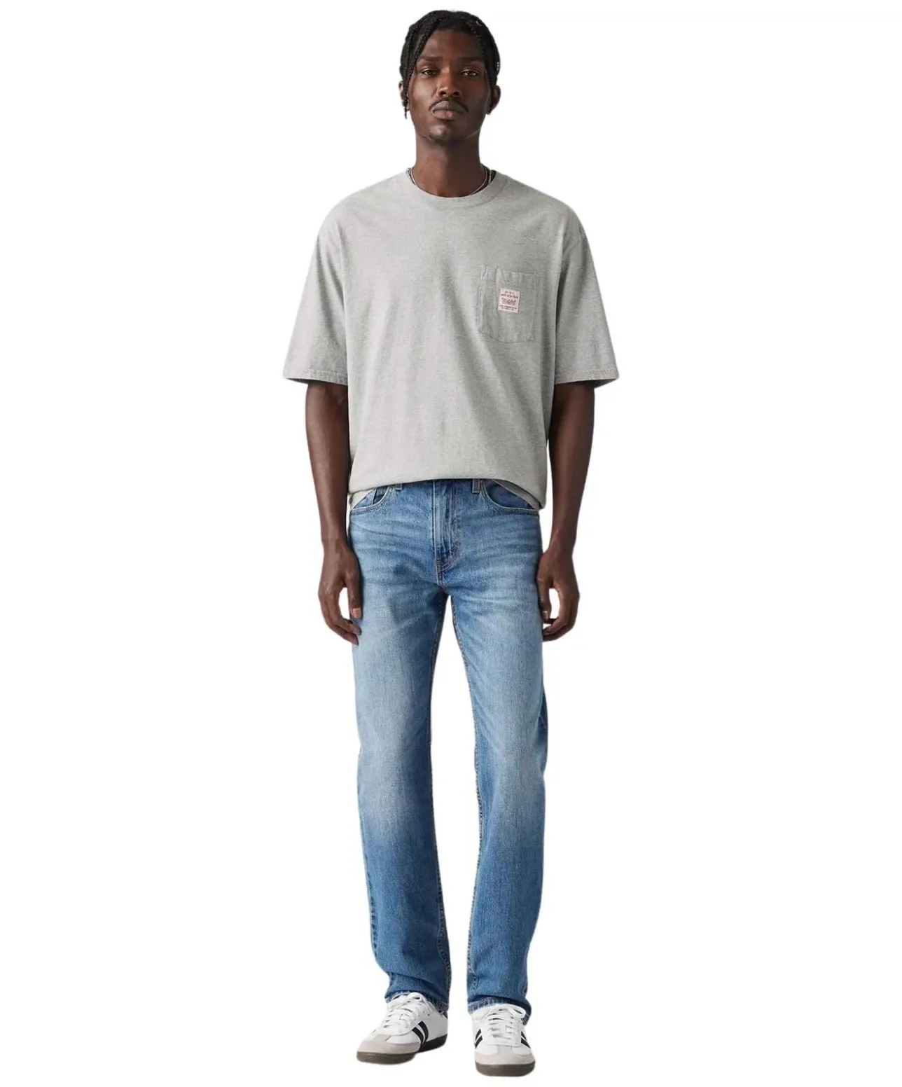 Levis 502 Taper Jeans in mittelblau mit Stretchkomfort