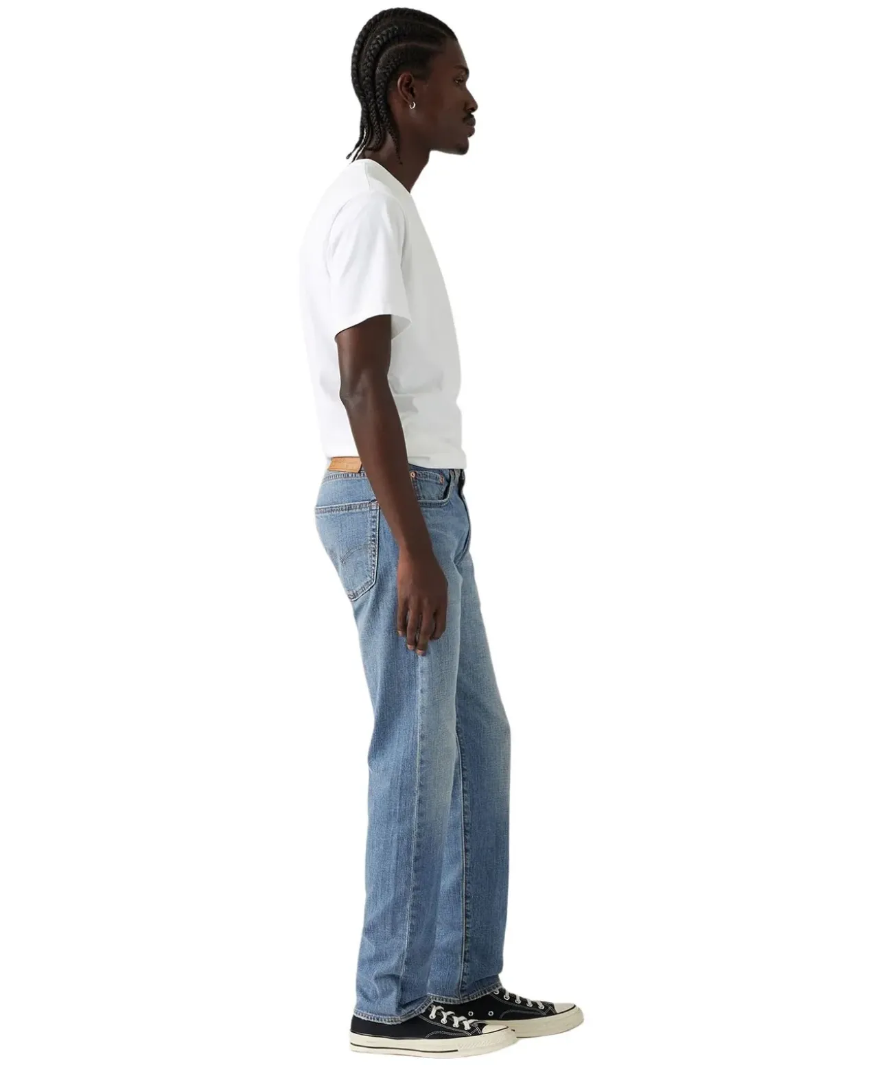 Levi’s 502 Taper Jeans mit Leinenanteil in Hellblau