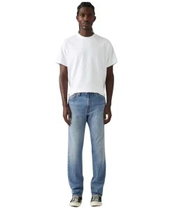 Levi’s 502 Taper Jeans mit Leinenanteil in Hellblau
