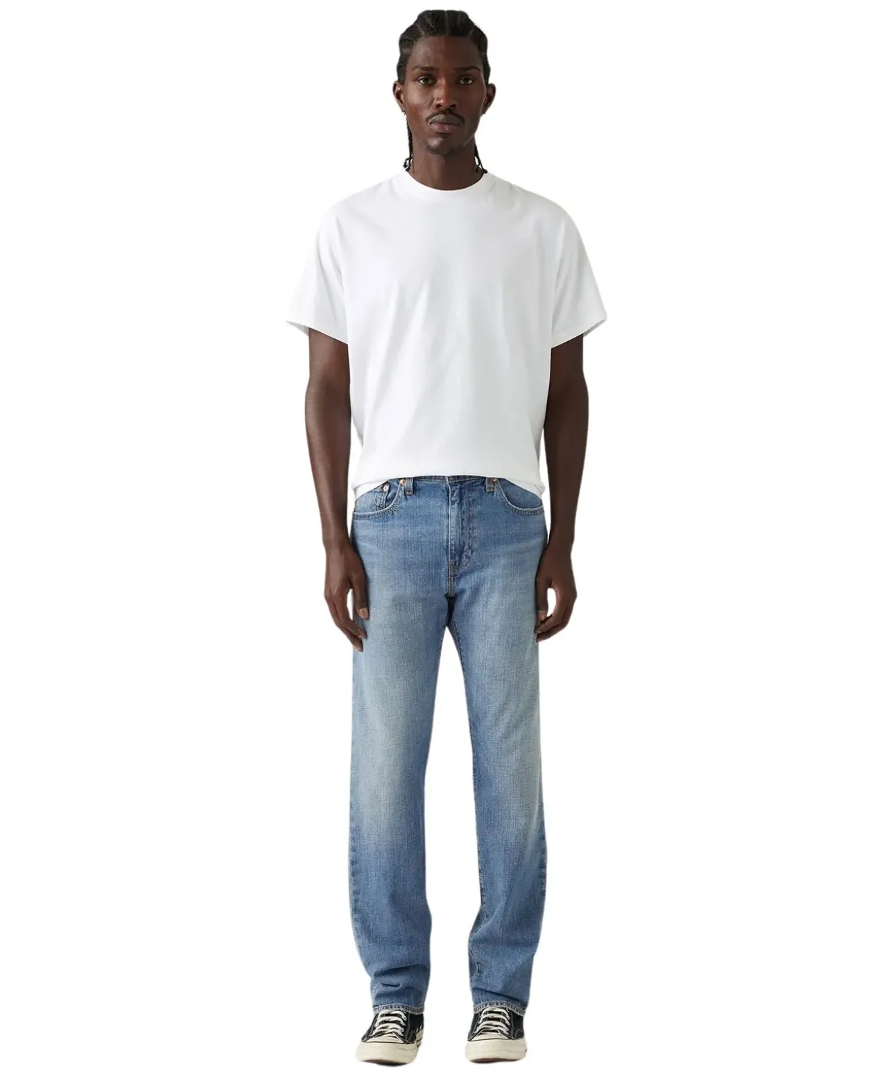 Levi’s 502 Taper Jeans mit Leinenanteil in Hellblau