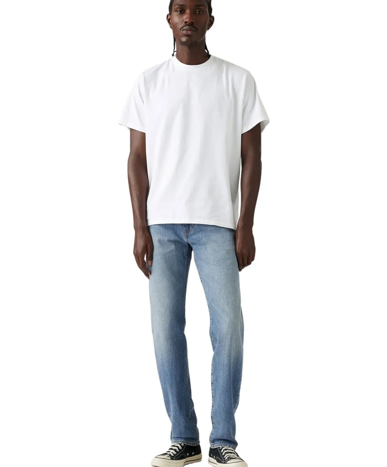 Levi’s 502 Taper Jeans mit Leinenanteil in Hellblau