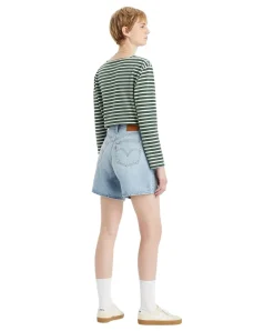 Levi's Baggy Shorts mit hohem Bund in Stonewash