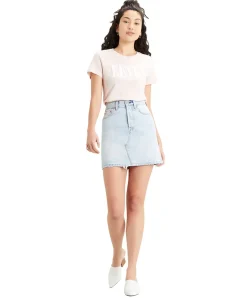 Levis Damen Jeansrock Deconstructed Skirt mit hoher Taille