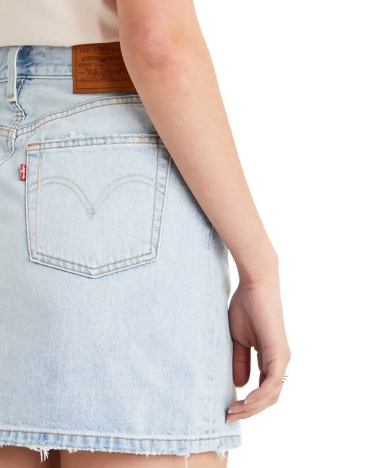 Levis Damen Jeansrock Deconstructed Skirt mit hoher Taille