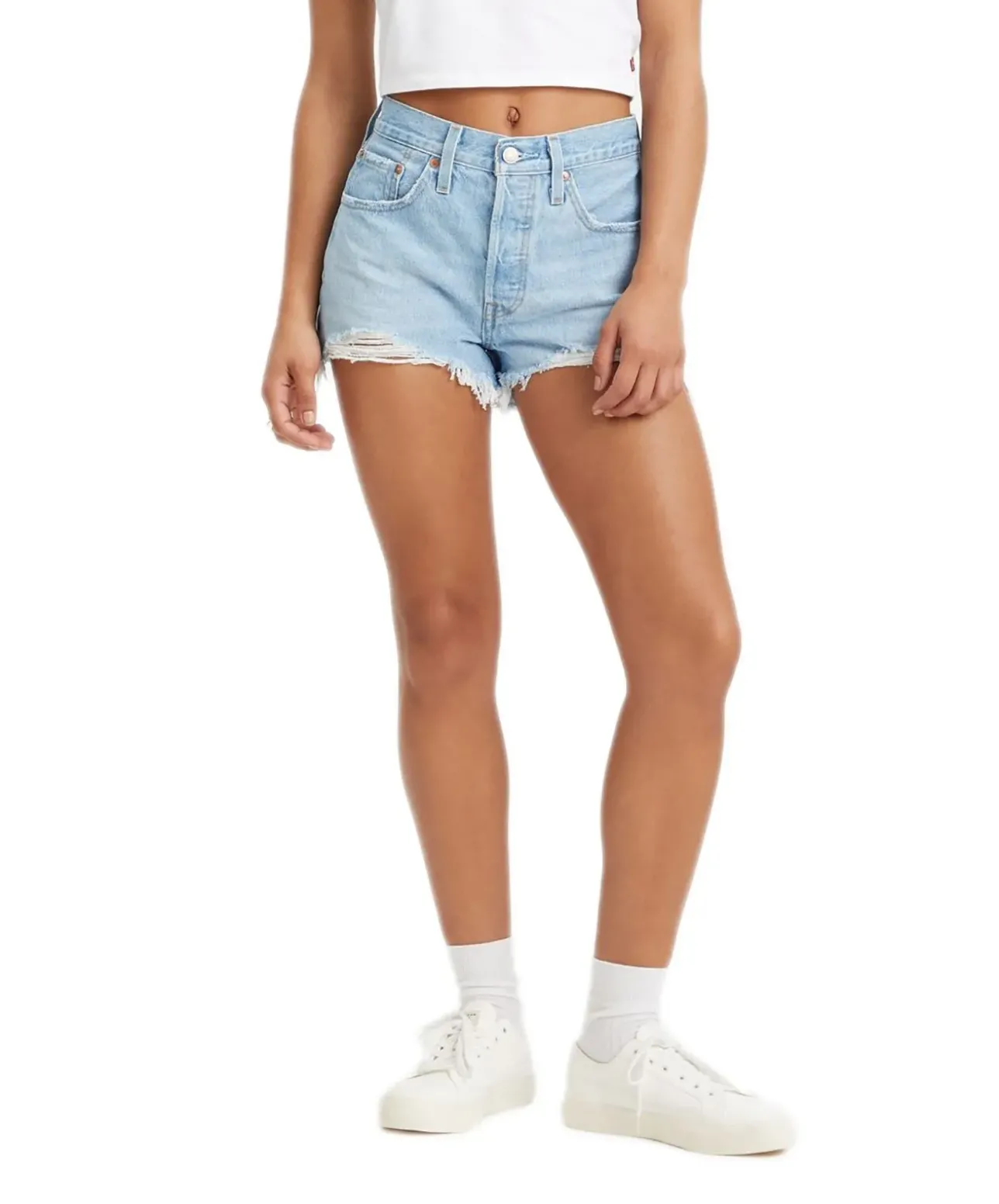 Levis Damen Jeans-Shorts 501 mit hohem Bund