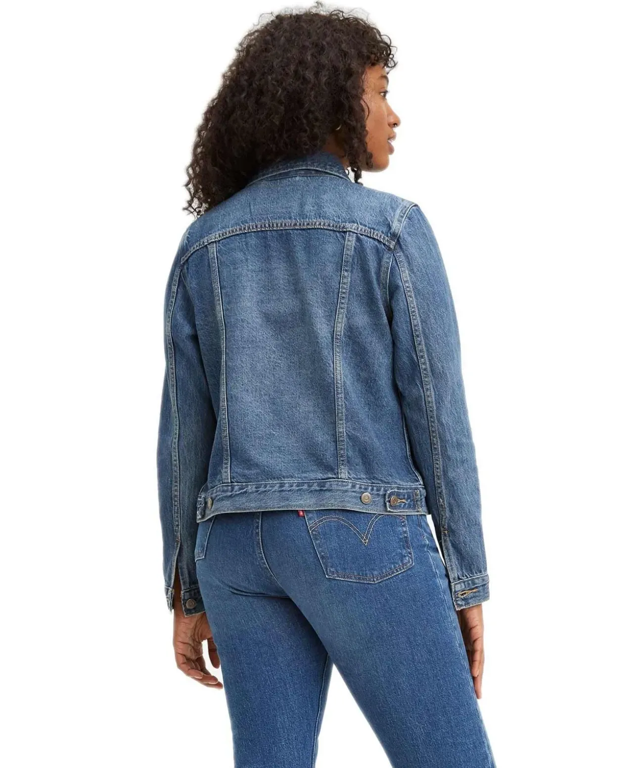 Levis Damen Original Truckerjacke in mittelblauem Indigo