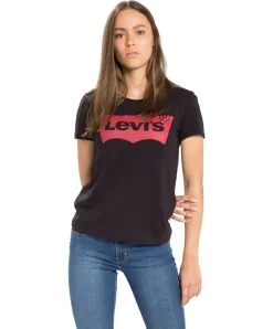 Levi's Damen T-Shirt The Perfect Tee in Black Graphic