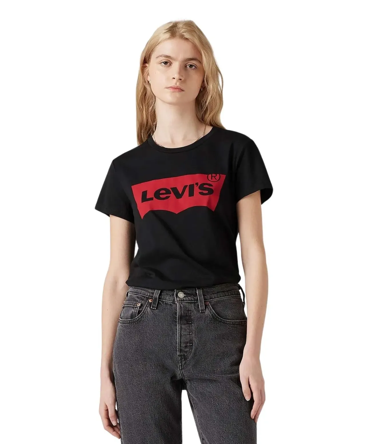 Levi's Damen T-Shirt The Perfect Tee in Black Graphic