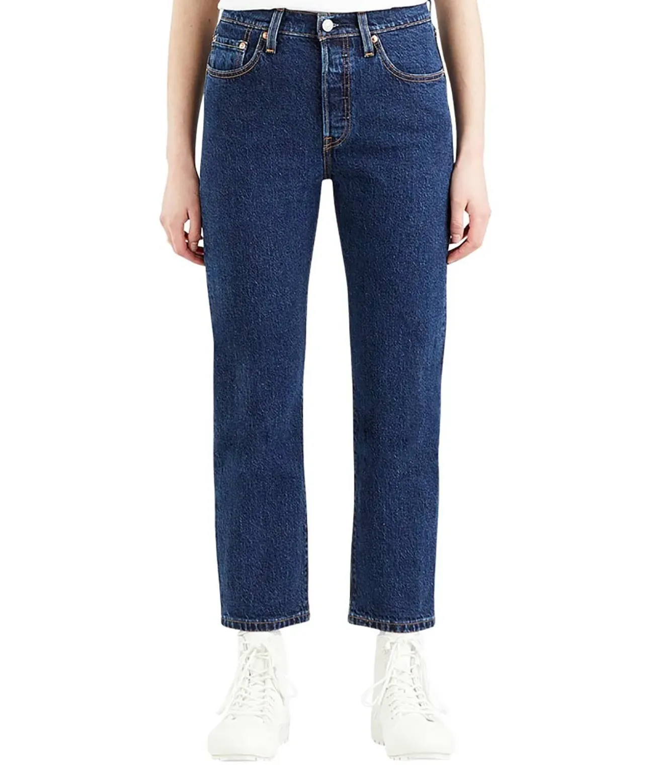 Levi's Damen-Jeans 78 Crop 501 Original in Stonewash