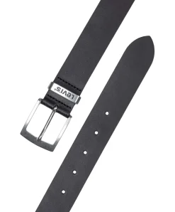 Levi's Gürtel aus glattem Rindsleder Herbon in Schwarz