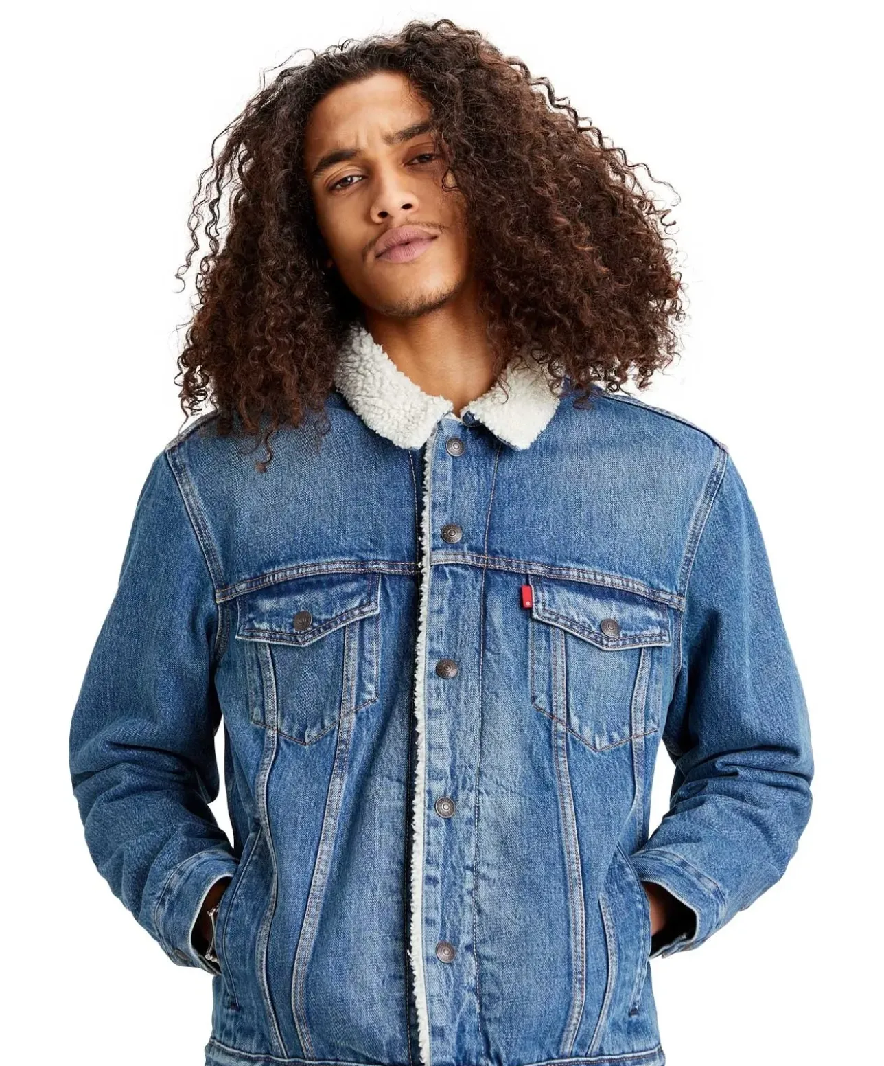 Levi's Herren Jeansjacke Sherpa Trucker in Farble