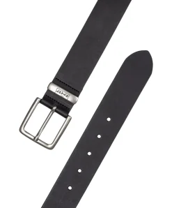Levis Herren Ledergürtel New Albert in Schwarz