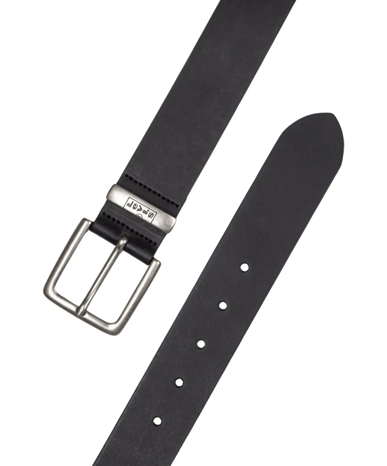 Levis Herren Ledergürtel New Albert in Schwarz