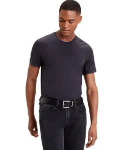 Levis Herren Ledergürtel New Albert in Schwarz