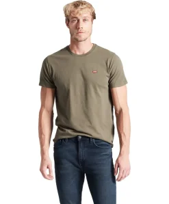 Levi‘s Herren T Shirt Original Housemark in Olivgrün
