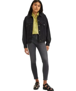 Levis High Waist Skinny Jeans 721 in schwarzem Clear Way