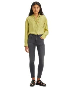 Levis High Waist Skinny Jeans 721 in schwarzem Clear Way