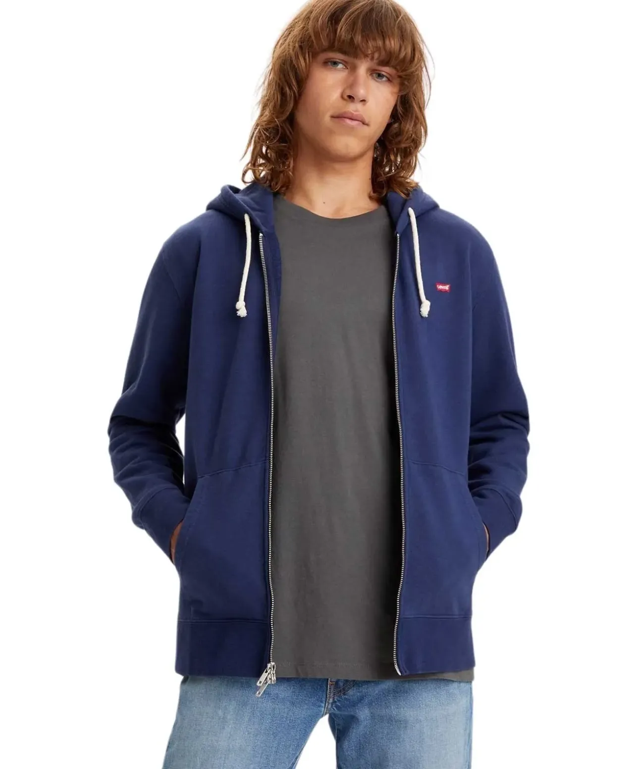 Levi's Hoodie mit Reißverschluss in Dunkelblau