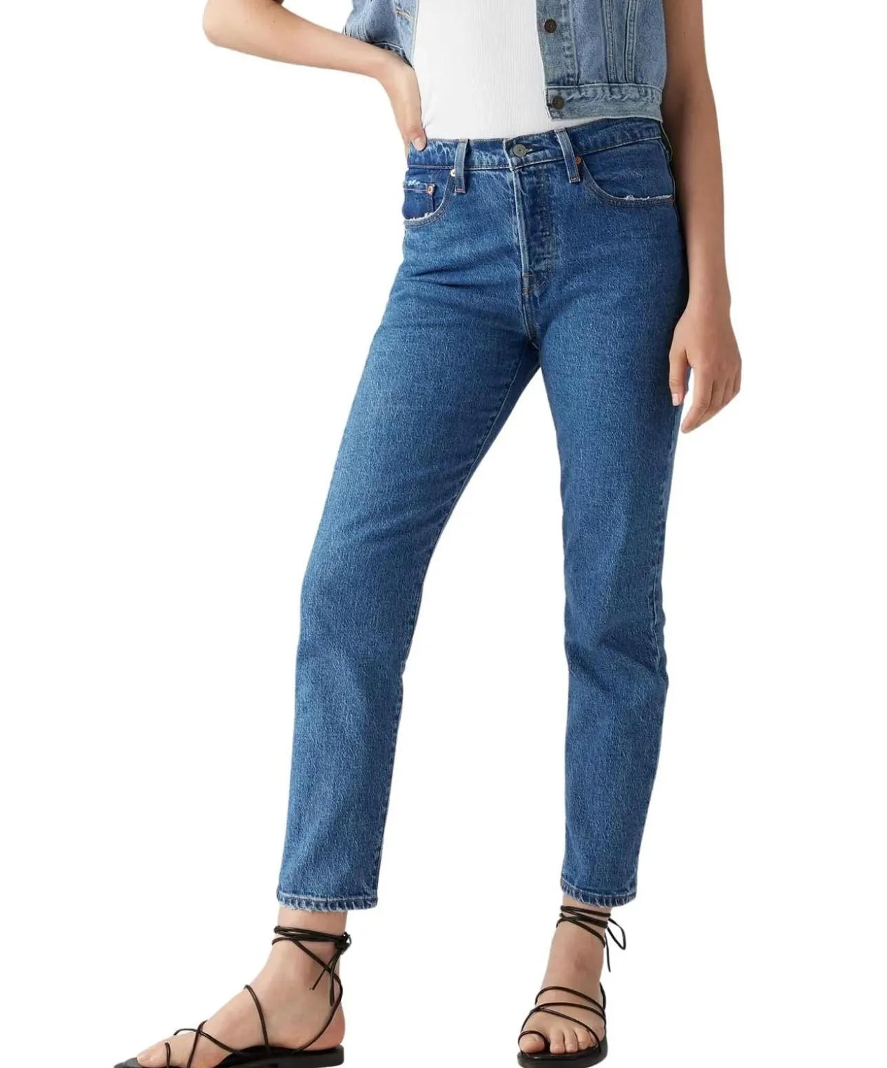 Levi's Jeans ⅞ Crop 501 in blauem Stonewash