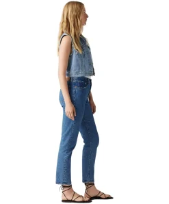 Levi's Jeans ⅞ Crop 501 in blauem Stonewash