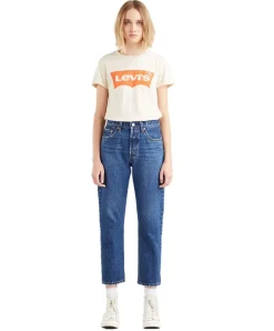 Levi's Jeans ⅞ Crop 501 in mittelblauer Orinda Troy Horse
