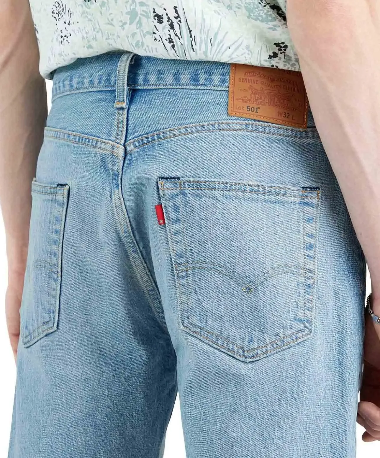 Levi's Jeans Original Shorts 501 Hemmed in hellblau