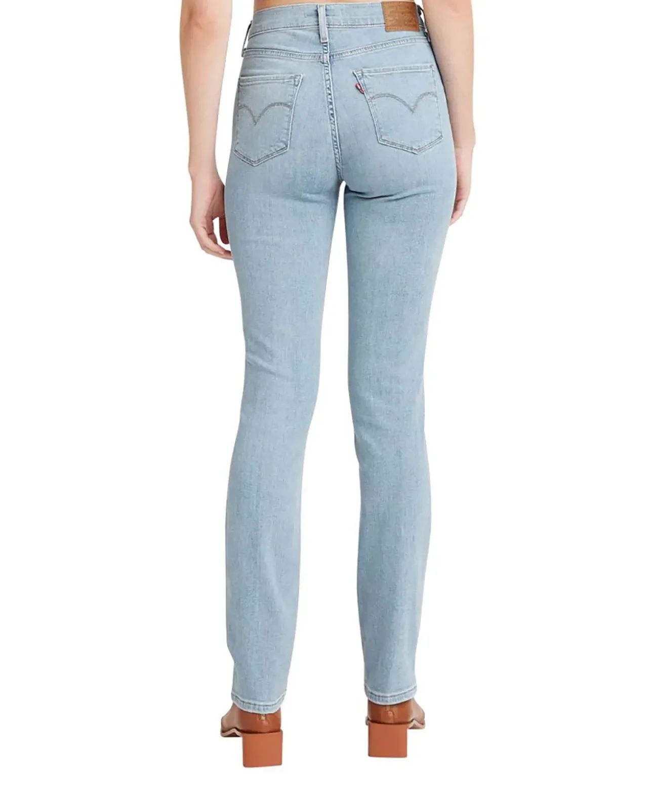 Levi's Jeans Straight 724 High in Himmelblau mit Rissen