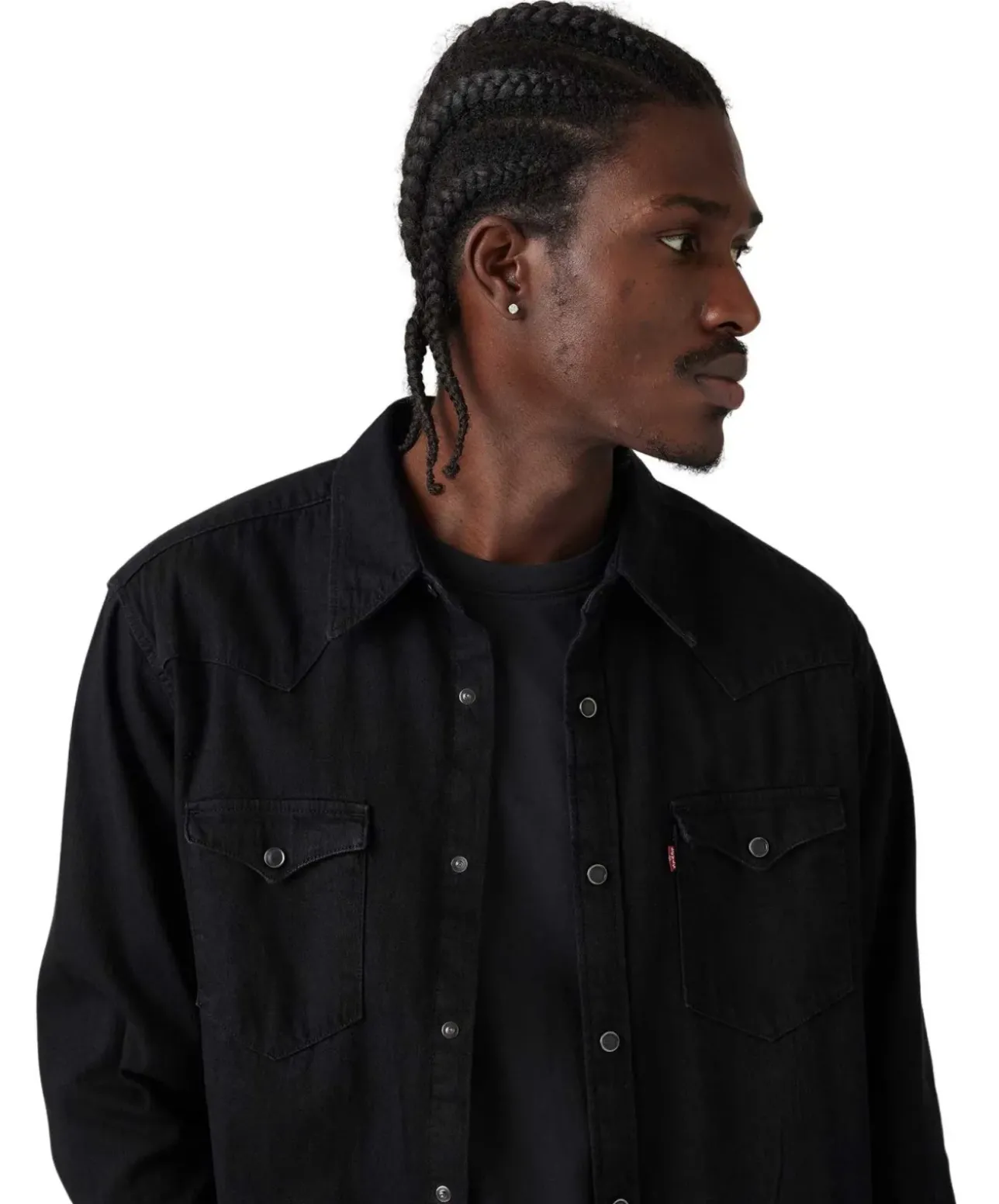 Levi's Jeanshemd Barstow Western in Schwarz