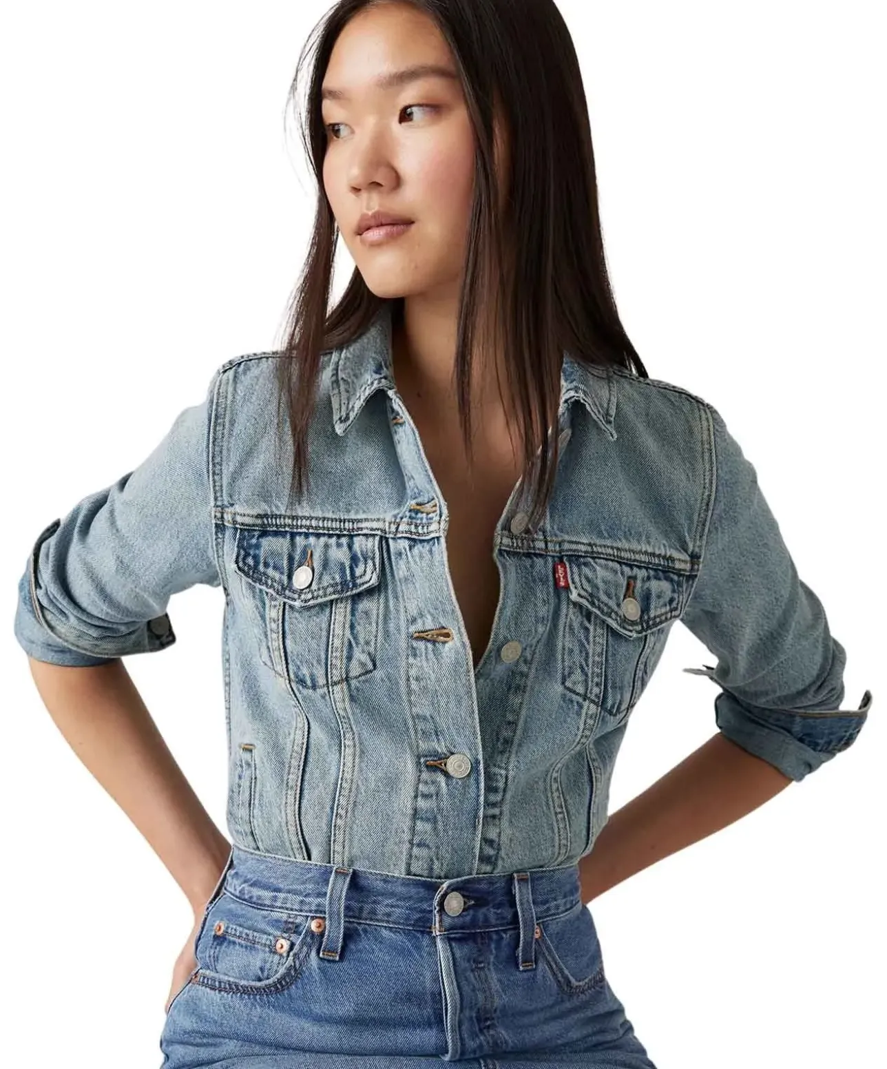 Levis Jeansjacke Original Trucker in All Mine-Waschung