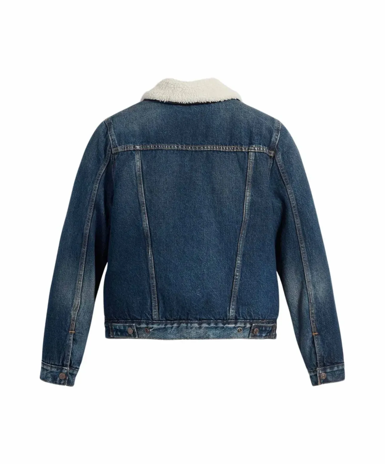 Levi’s Jeansjacke Trucker in Blau mit Sherpa-Futter