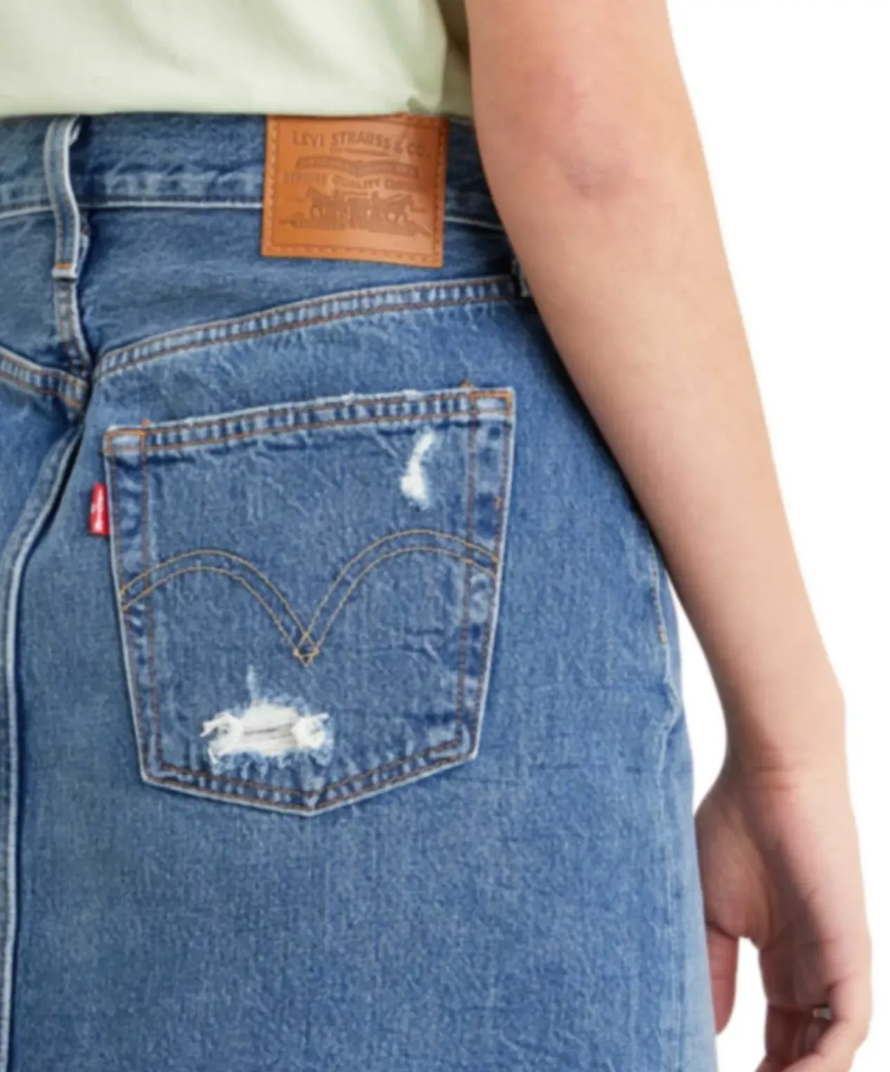 Levis Jeansrock High Waisted Deconstructed Skirt im Used Look