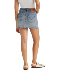 Levis Jeansrock Icon aus Baumwolle in Mittelblau