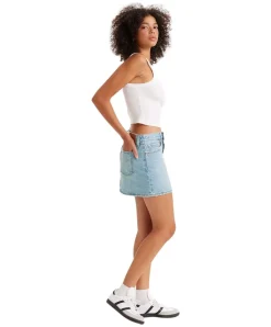 Levis Jeansrock Icon mit Destroyed Saum in Stonewash