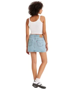 Levis Jeansrock Icon mit Destroyed Saum in Stonewash