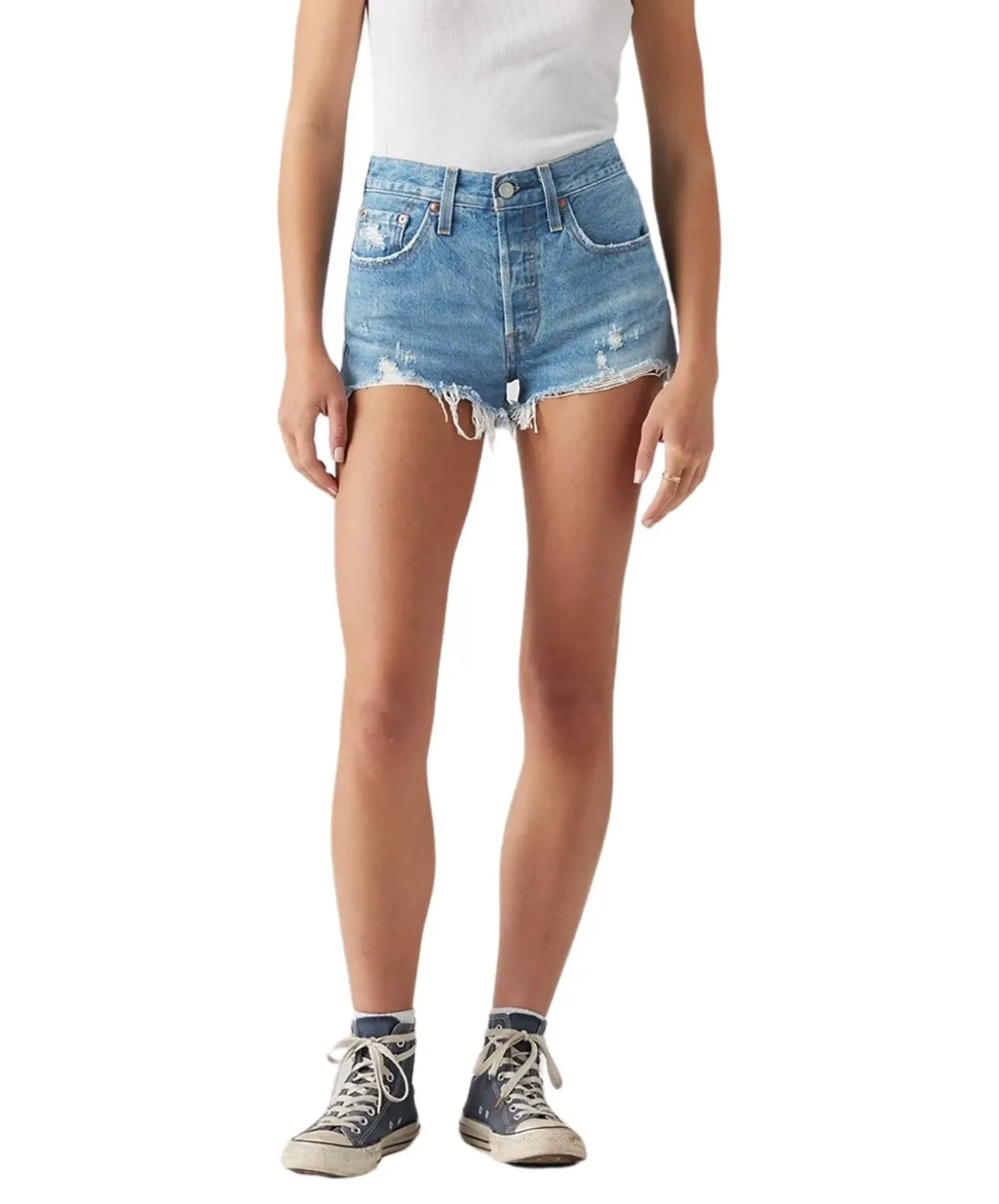 Levi's Jeans-Shorts 501 Original mit ausgefranstem Saum