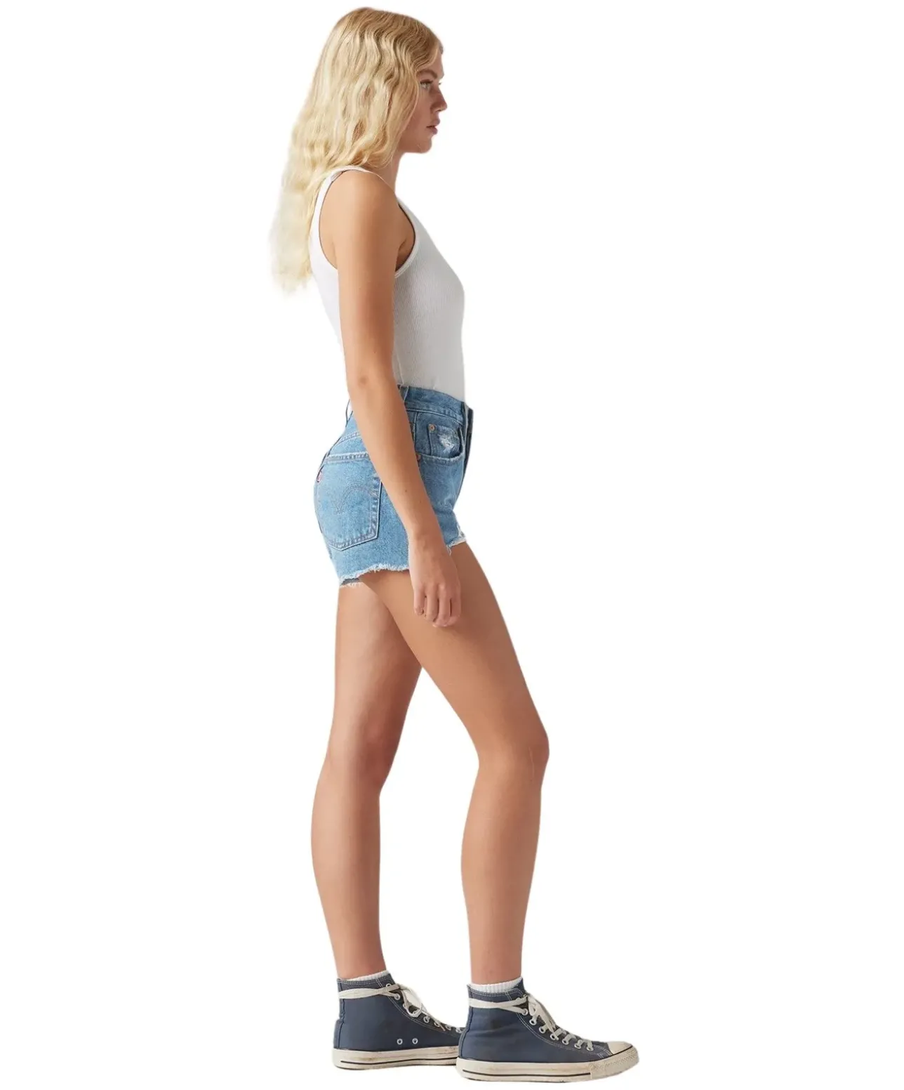 Levi's Jeans-Shorts 501 Original mit ausgefranstem Saum