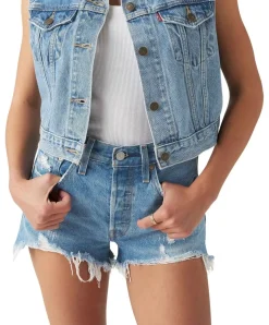 Levi's Jeans-Shorts 501 Original mit ausgefranstem Saum