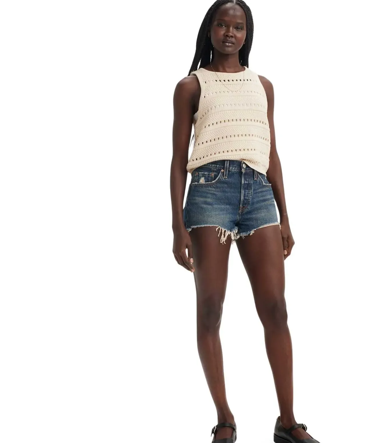 Levi's Jeans-Shorts 501 Original aus hellblauem Denim