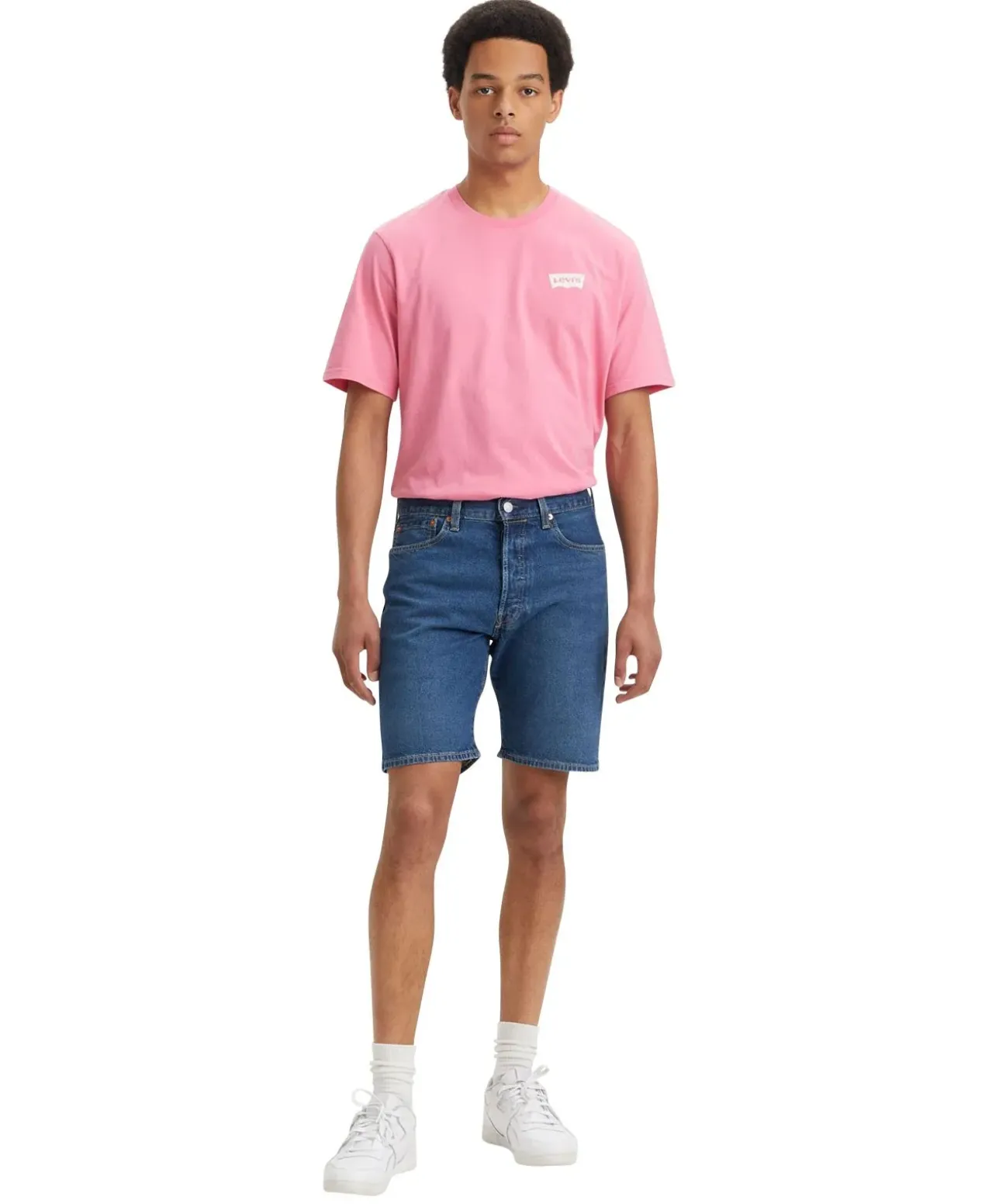 Levi's Jeans-Shorts Original 501 Hemmed in Mittelblau