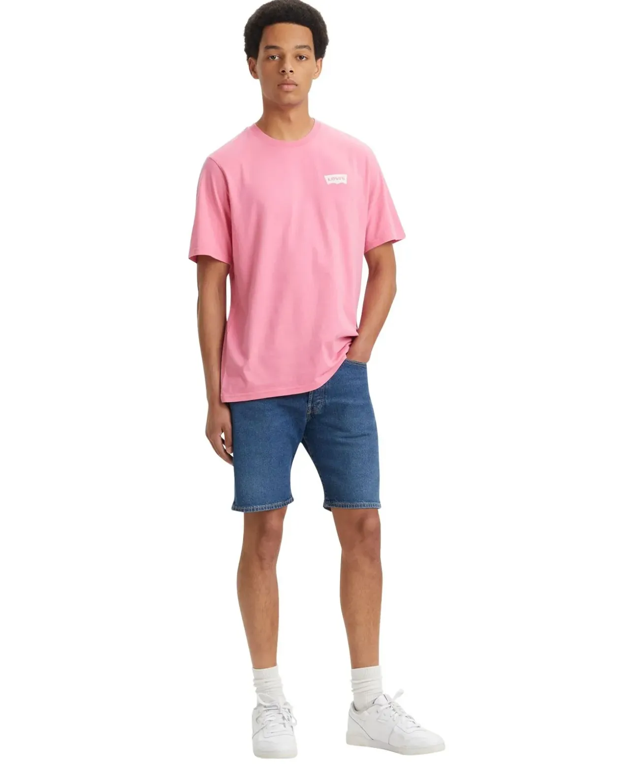 Levi's Jeans-Shorts Original 501 Hemmed in Mittelblau