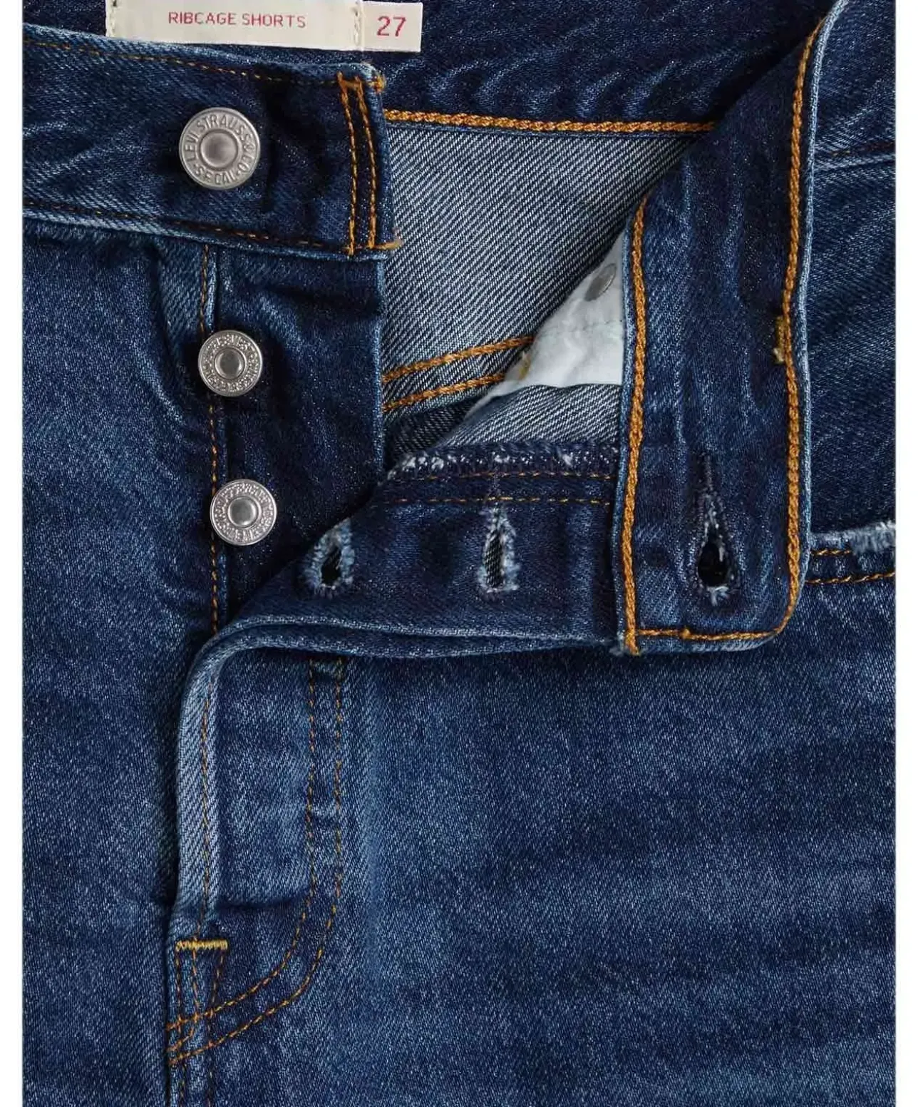 Levi's Jeans-Shorts Ribcage in Noe Five mit fransigem Saum