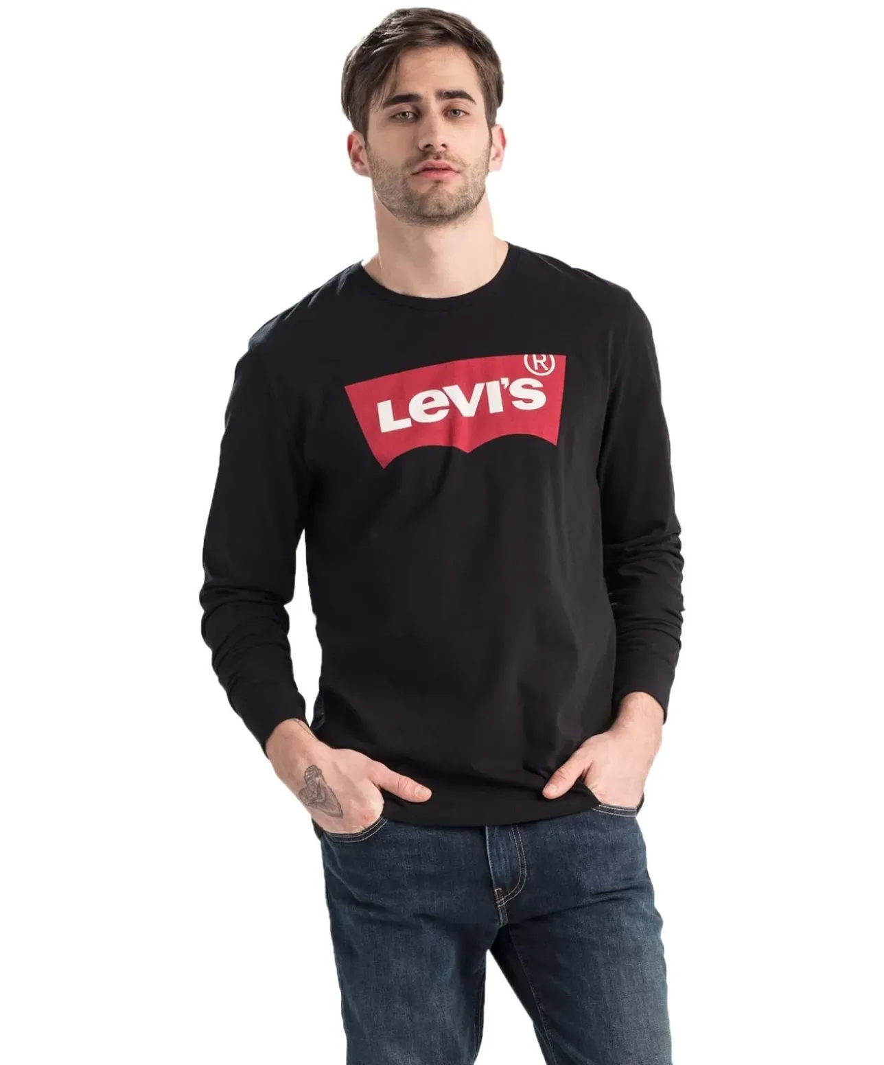 Levi’s Langarmshirt Housemark Tee mit Logodruck