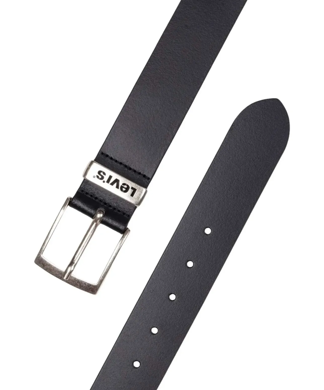 Levi's New Ashland - Schwarzer Gürtel aus Rindsleder