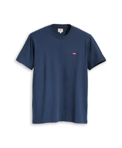 Levis Original Tee - blaues Basics Shirts aus Baumwolljersey