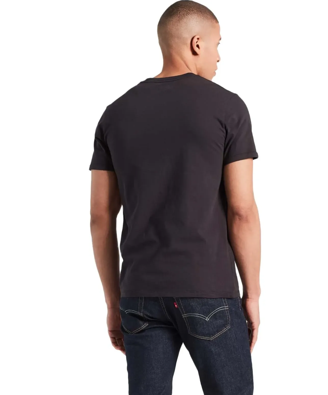 Levis Original Tee - Schwarzes T-Shirt aus Baumwolljersey