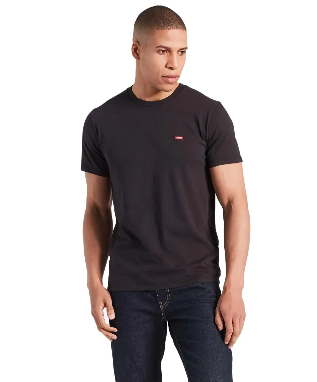 Levis Original Tee - Schwarzes T-Shirt aus Baumwolljersey