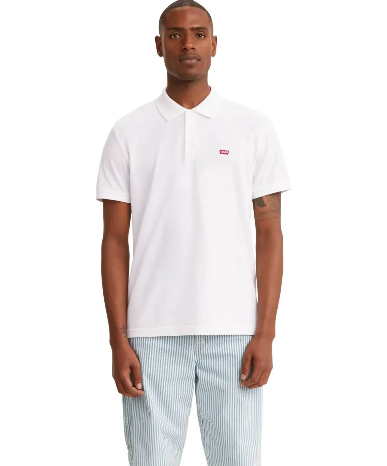 Levi's Poloshirt Housemark Polo mit Logo-Badge in Weiß